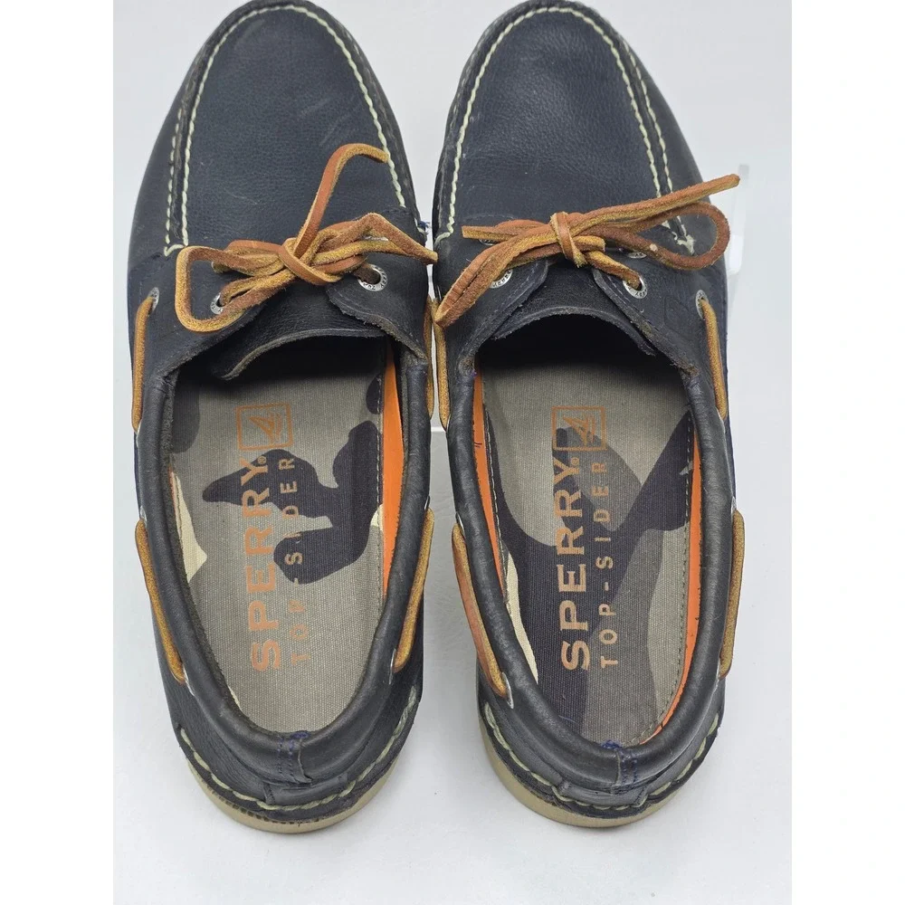 Sperry Top-Sider Mens Size 9.5M Original Boat Shoes Navy Blue Leather STS10458